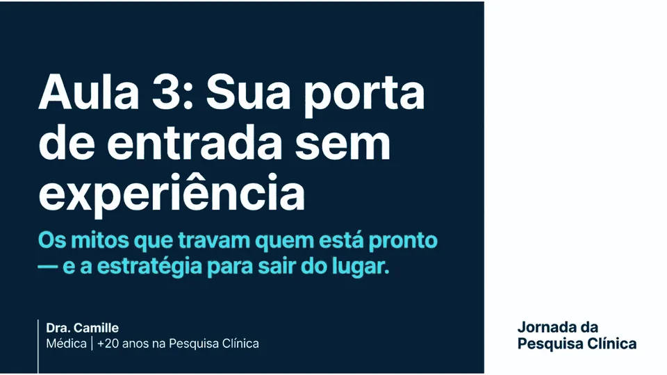 Capa da aula 3: Sua porta de entrada sem experiência
